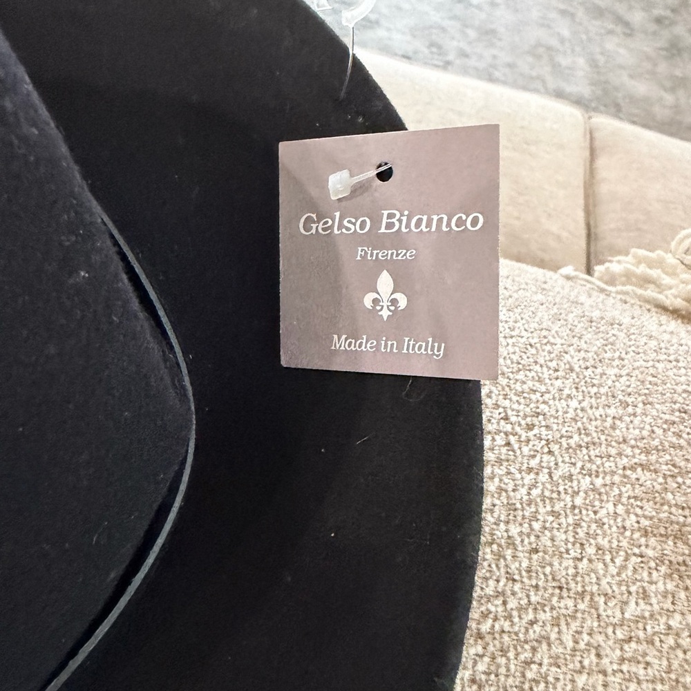 Classic Black Fedora Wool Hat Made In Italy - Picture 8 of 12